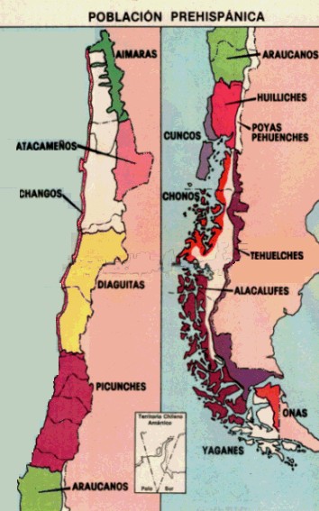 Mapa De Chile Con Todos Los Pueblos Indigenas