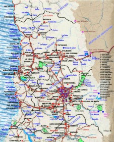 Mapa caminero V región